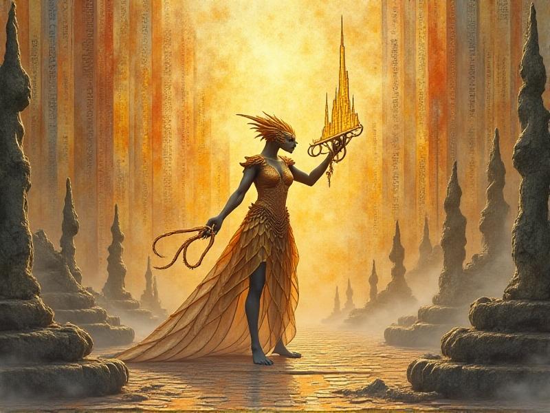Golden scales balancing a volatility histogram against stable bonds, surrounded by intersecting mathematical formulas and market charts in muted earth tones, illuminated by diffused neutral lighting.