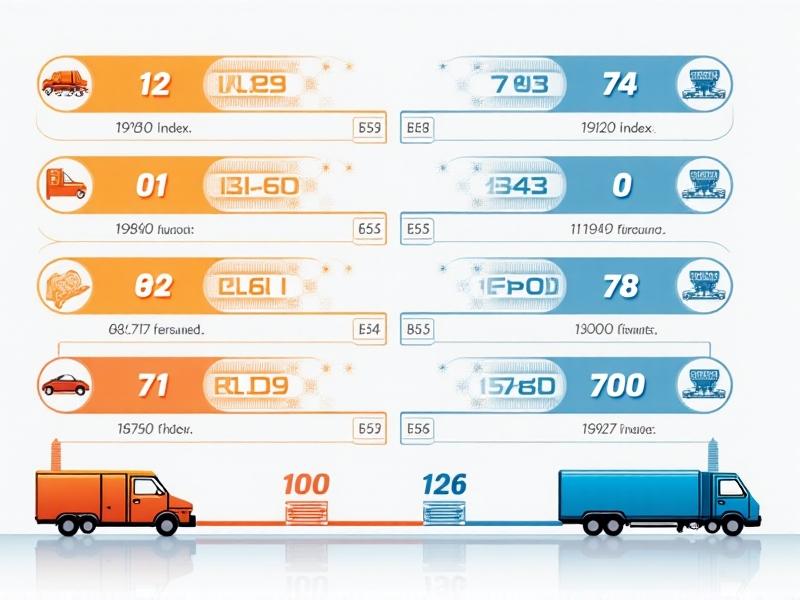 A reference chart displaying load index numbers paired with weight capacities and speed rating letters matched to mph limits. The infographic uses a clean design with color-coded sections: orange for load index, blue for speed ratings. Icons of trucks and sports cars visually differentiate use cases.